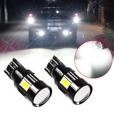 Pure White 6-SMD T10 194 921 Projector LED Bulbs for Backup Reverse Lights Lamps