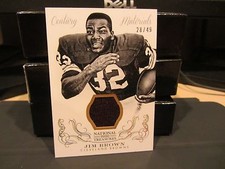 National Treasures Century Materials Jersey Browns Jim Brown 28/49  2013
