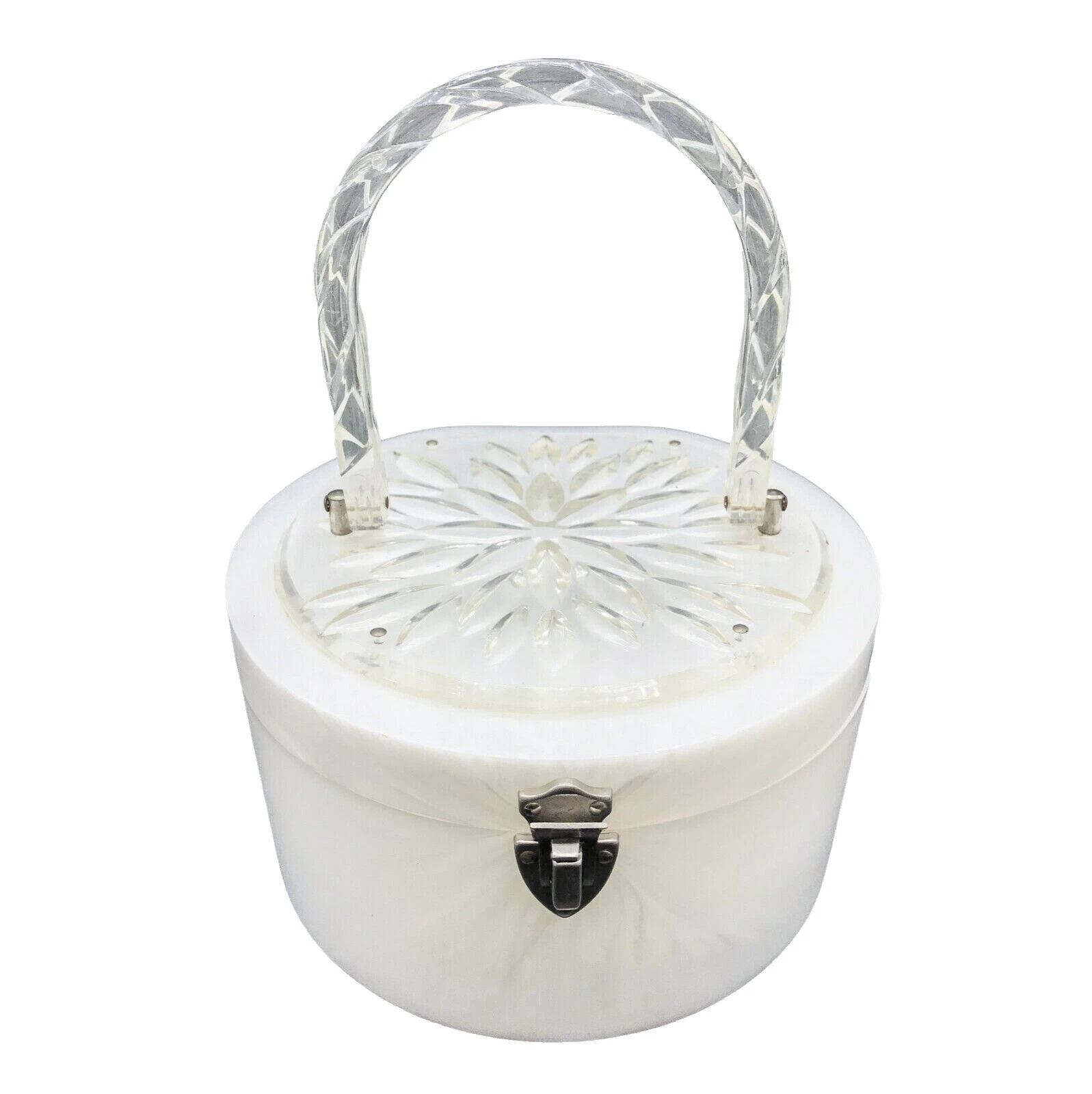 1950s Box White Vintage Bags, Handbags & Cases