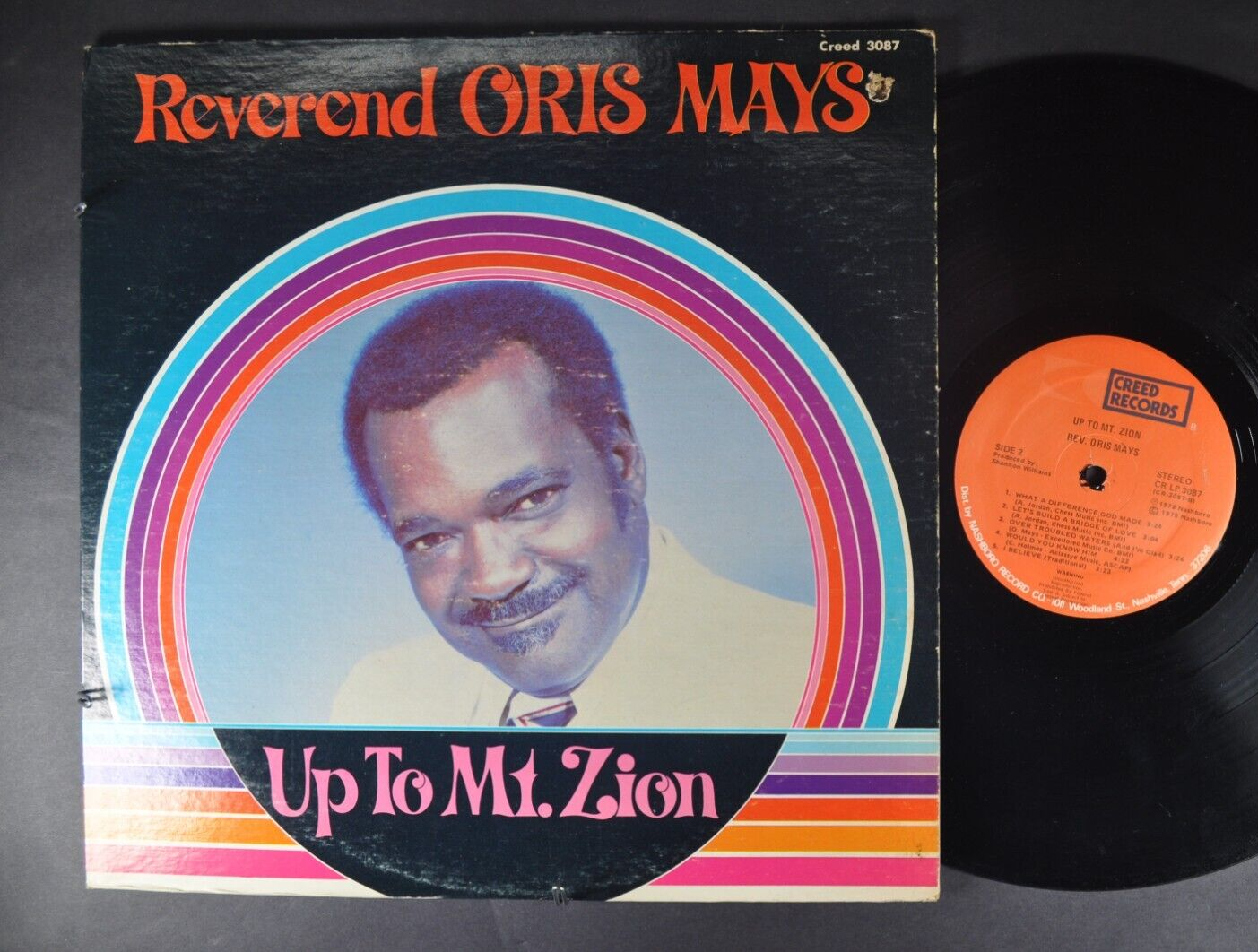 REVEREND ORIS MAYS Up to Mt. Zion GOSPEL LP CREED
