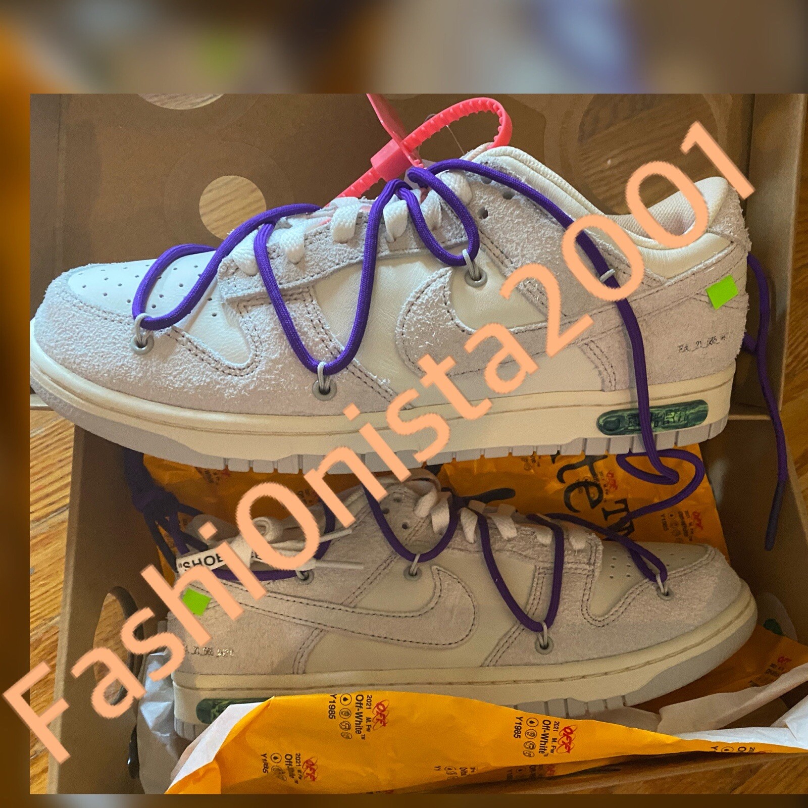 OFF WHITE X NIKE Nike Dunk Low x Off White Lot 15 of 50 2021 Mens Size 9 BNIOB