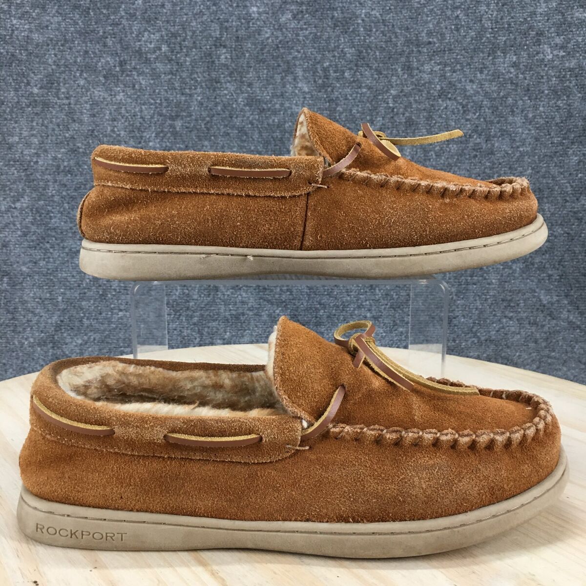 Rockport Slippers Mens 8 M Trapper Moccasins Flats 25427 Rockport Slippers Mens 8 M Trapper Moccasins Flats 25427