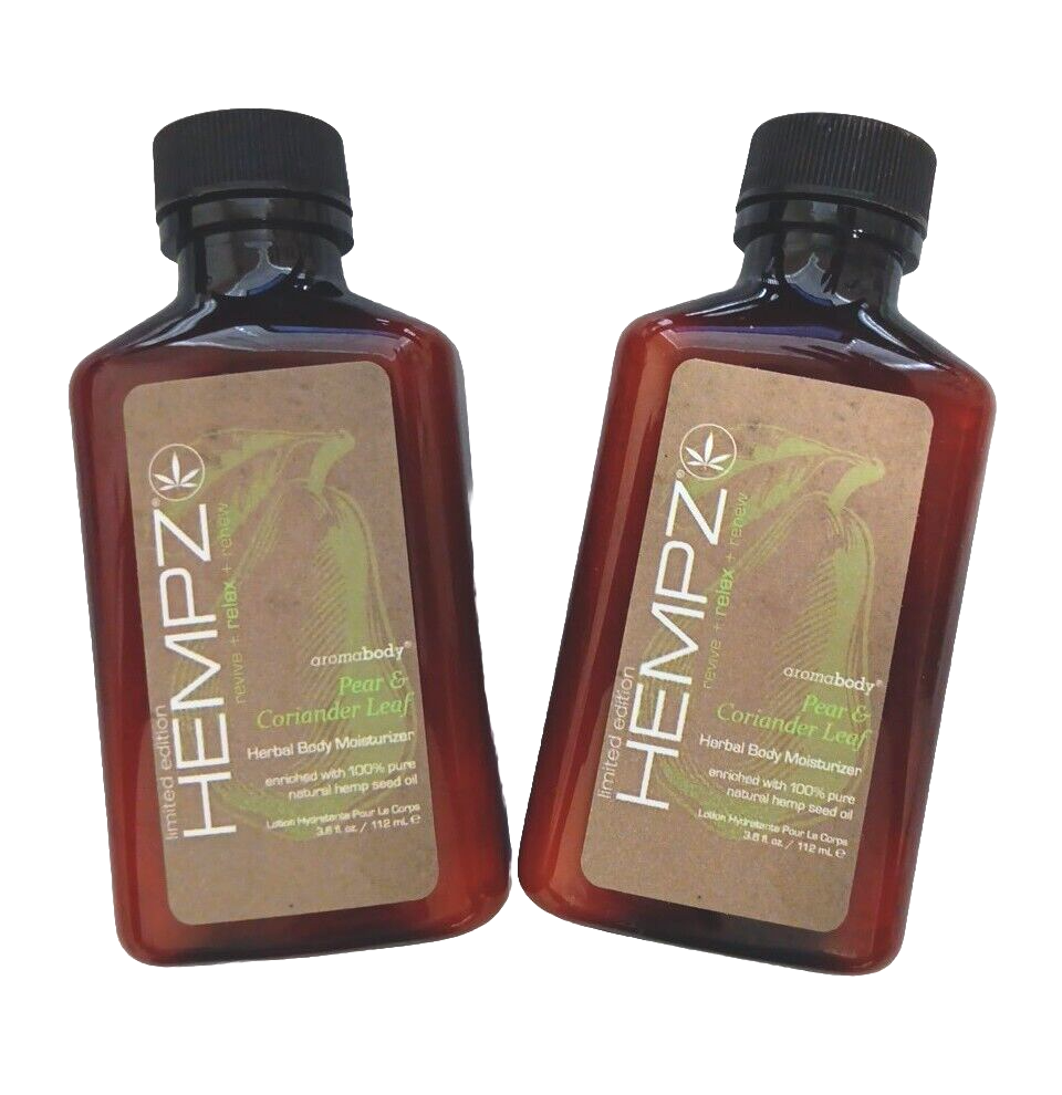 2 - Hempz Aromabody Pear & Coriander Leaf Herbal Body Moisturizer 3.8 oz  each | eBay