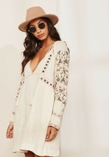 Free People All My Life Embroidered Bohemain Dress
