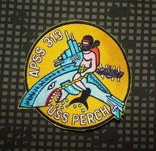 US Navy USS Perch APSS 313 Submarine Embroidered Full Color Patch