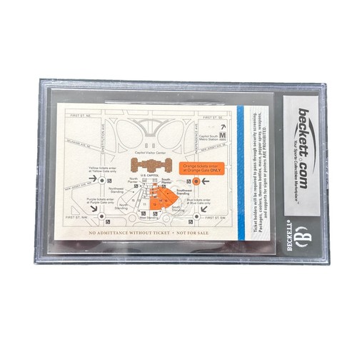 2009 President Barack Obama Inauguration Orange Section 4 Ticket Beckett BGS 9 - 第 4/5 張圖片
