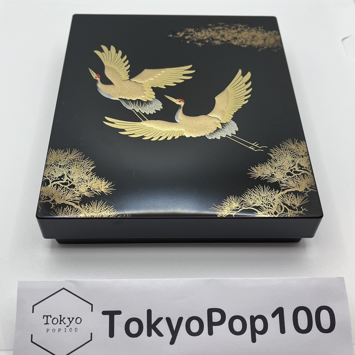 Urushi Box Japanese Lacquer Letter Box with Golden Makie