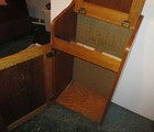 Vintage Solid Oak Trash Bin — photo 3