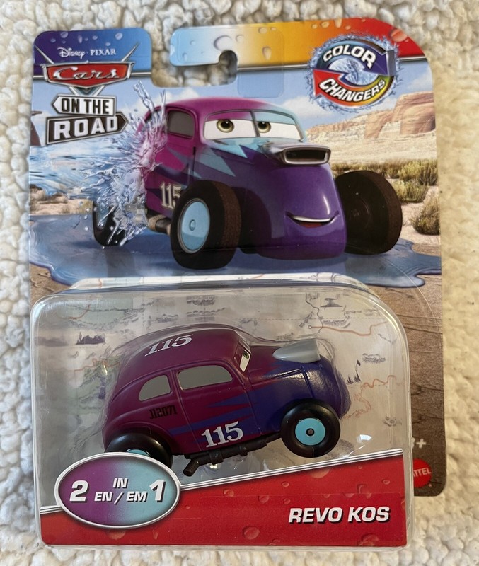 Disney Pixar 2021 Cars On the Road Color Changers Changing REVO KOS Purple Car