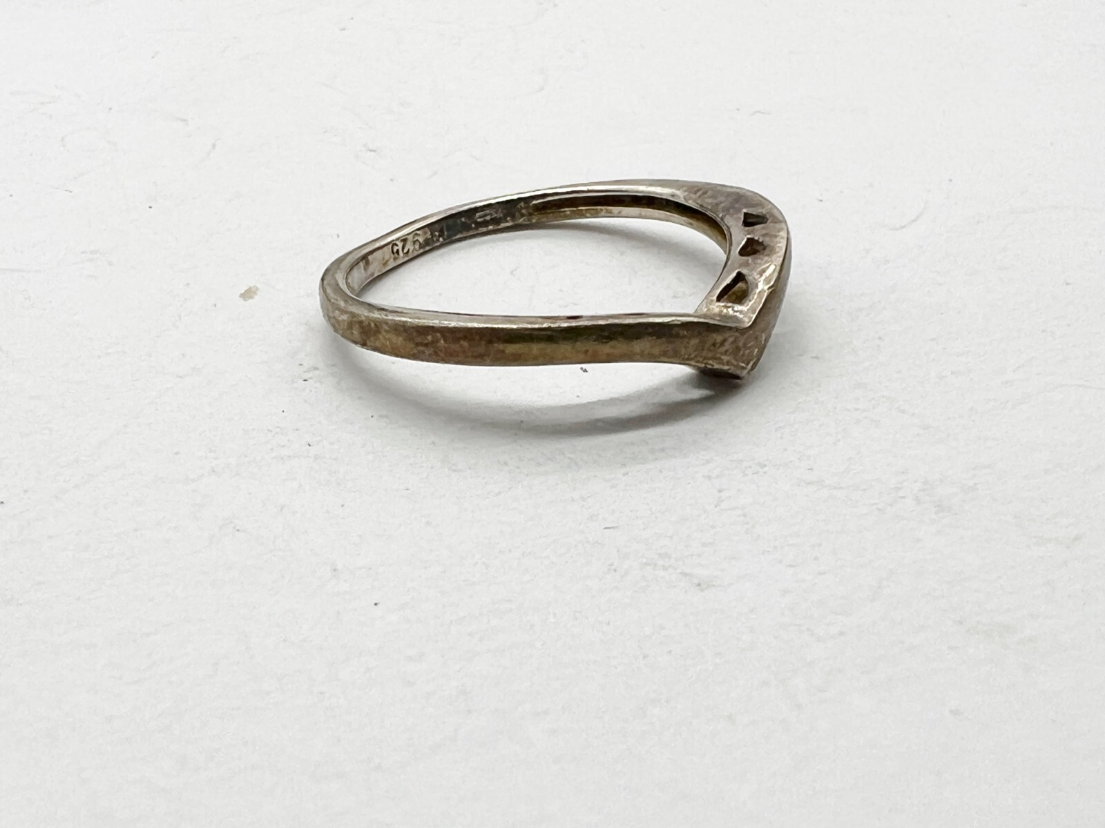 VINTAGE SOLID STERLING SILVER PLAIN WISHBONE LADI… - image 3