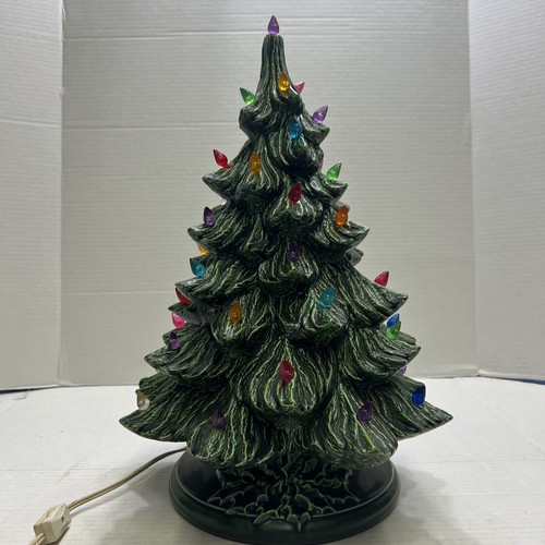 Vintage Christmas Tree Ceramic 16 Inch Lights WORKS eBay