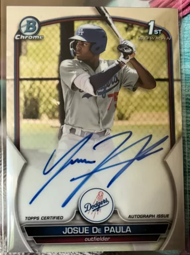 2023 Bowman Chrome Josue De Paula Bowman 1st AUTO DODGERS