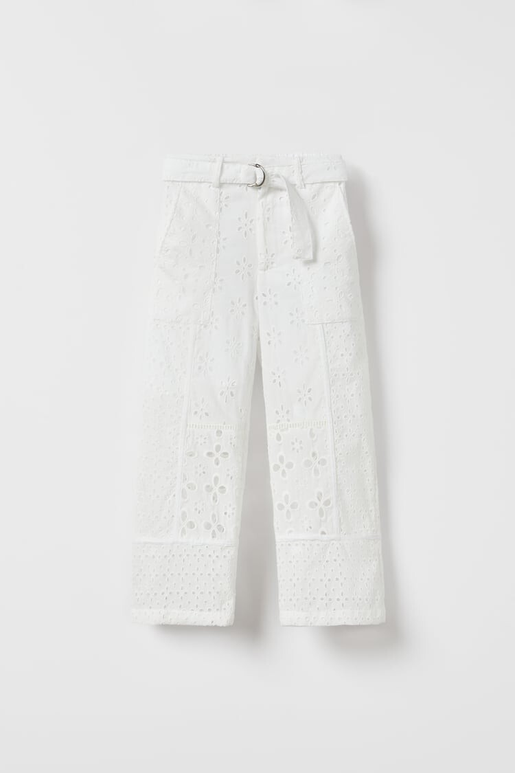 【新品】Embroidery Patchwork Trousers Embroidered patchwork trousers - Women's fashion