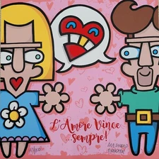 Aleandro Roncarà - Serigraphy - "Love Always Wins"