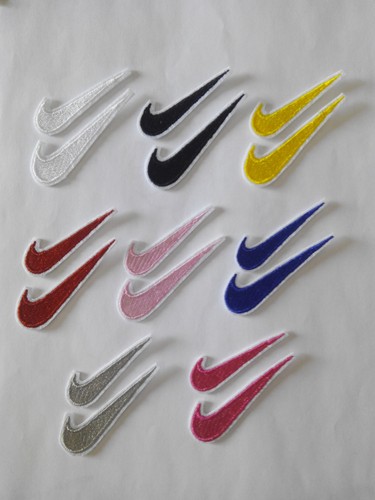Lote 2 parches termoadhesivos estilo Nike 6/2,3cm y 5/1,5 cm adorno ropa |  eBay