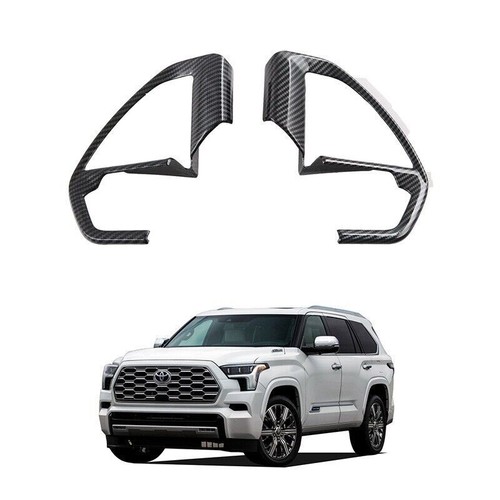 ABS Carbon Fiber Steering Wheel Cover Molding Trim For Toyota Sequoia 2022-2023 - 第 1/12 張圖片