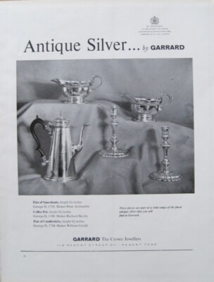 Original Vintage Print 1964 Reklame Garrard Jewellers
