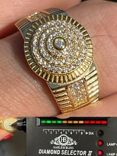 Moissanite 14k Gold Plated 925 Sterling Silve...