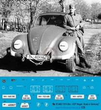 Peddinghaus 1/35 VW Kafer Beetle Typ 60 KdF-Wagen German Car WWII Markings 4463