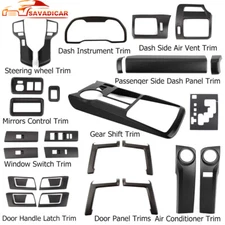 For 4runner 2010+ 31Pcs Matte Black Steering Wheel Interior Decor Trims Full Set