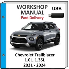 CHEVROLET TRAILBLAZER 2021 2022 2023 2024 SERVICE REPAIR WORKSHOP MANUAL USB