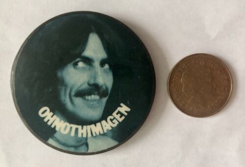 George Harrison Extra Texture Apple Records Canada OHNOTHIMAGEN 1975 Pin Badge - Picture 2 of 4