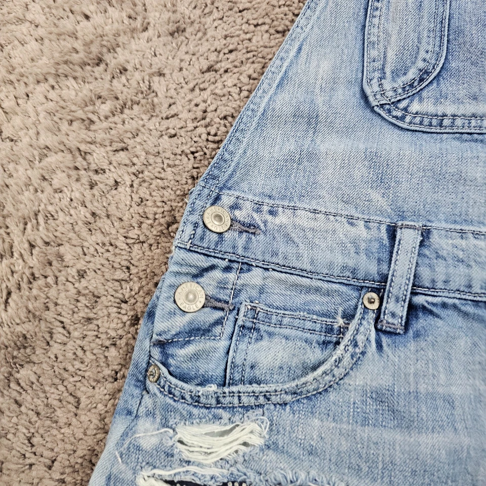 Mono American Eagle para mujer XXS pantalones cortos de mezclilla lavado claro 26x3 Foto 2 de 4