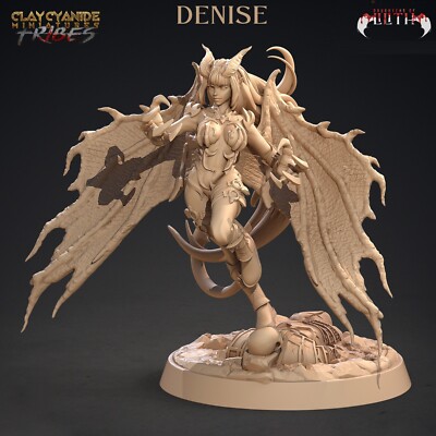 Dämon Klauen Kämpferin Lilith Tochter Tabletop Spiele wie D&D 5e in 32mm