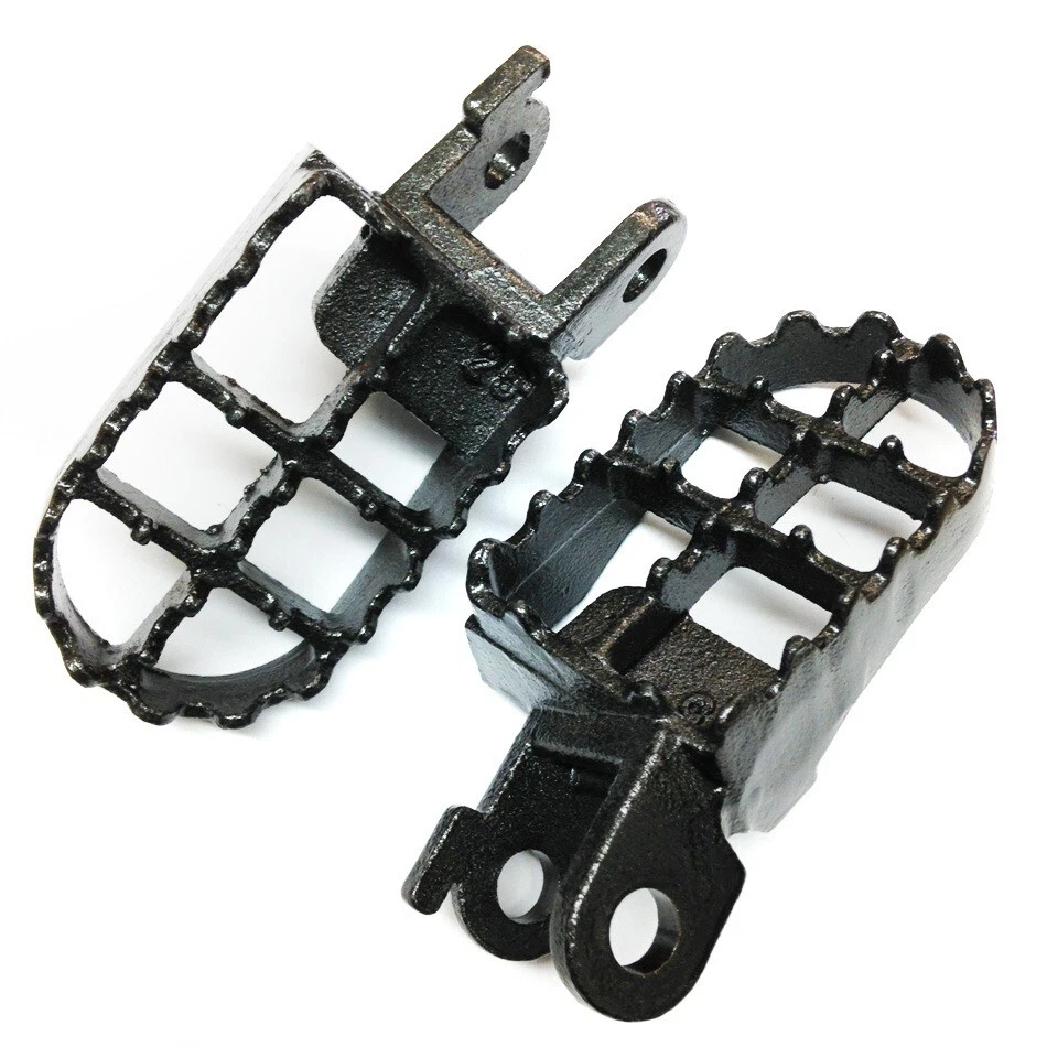 Clavijas de pie de acero gris Motocross MX para Honda XR250L 1991-1996 1988-1995 XR250R Foto 3 de 4