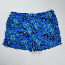 Laguna Swim Trunks Shorts Men's Size XL Blue Floral Lined Pockets Vintage Retro
