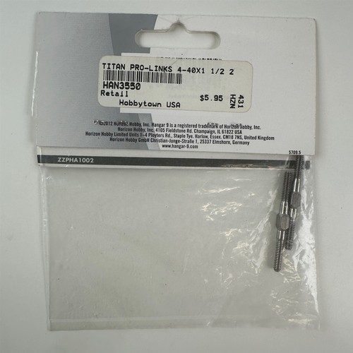 Hangar 9 HAN3550 Titanium Pro-Links 4-40x1-1/2" (2) NEW - Picture 2 of 2