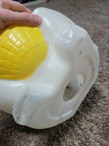 Vintage Easter Bunny Blow Mold Light Up Colored Eggs in Basket 22" Works Great! - Picture 5 of 11