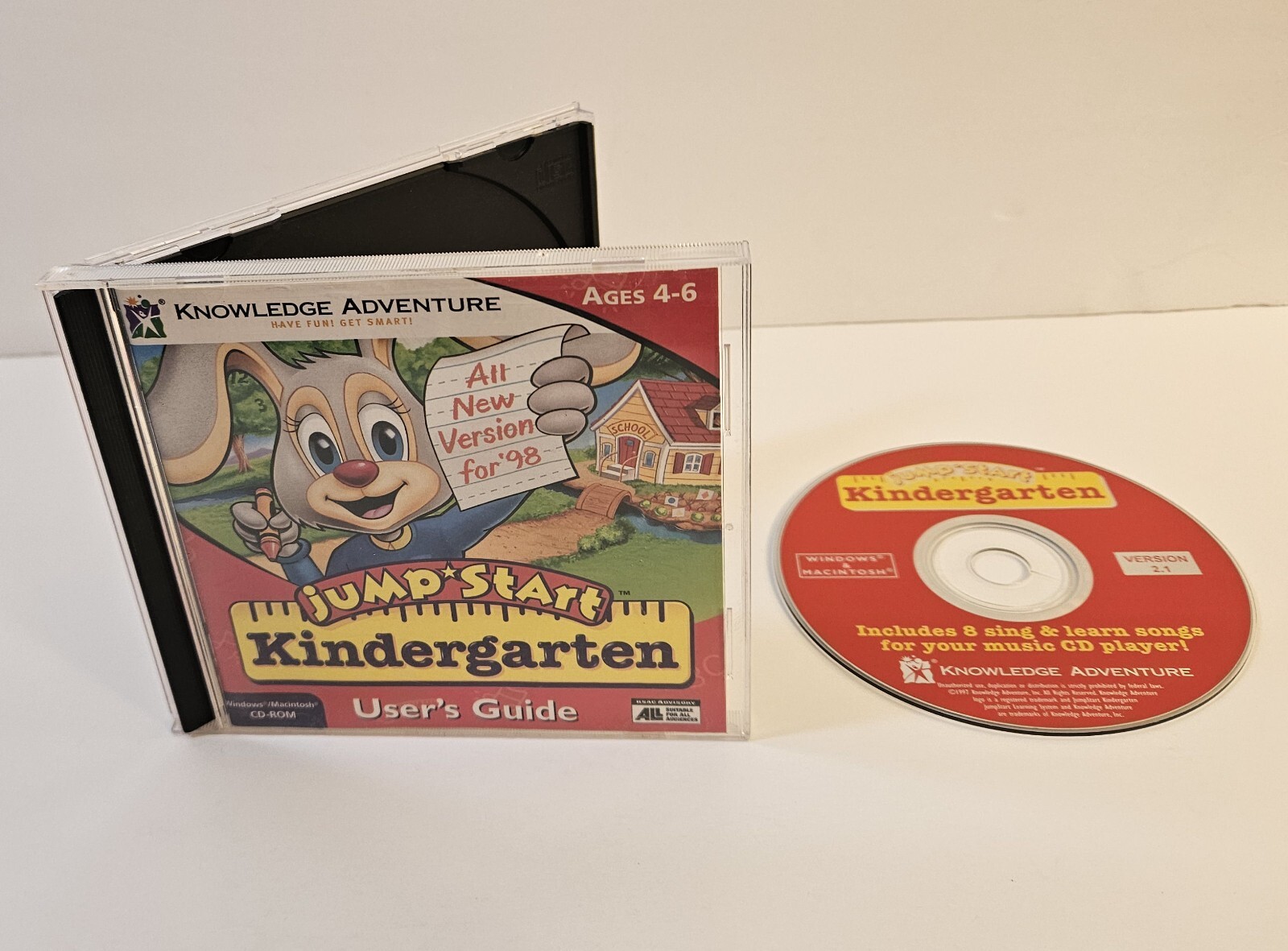 JumpStart Kindergarten PC CDRom Windows Mac Children Kids Game 1998