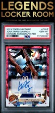 2023 Topps Chrome Sapphire Edition Topps Chrome Auto Jonathan Kuminga 3/5 PSA 10