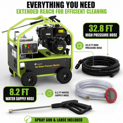#ad 420cc OHV Gas Hot Water Pressure Washer 4500 PSI 4.0GPM Diesel Heated to 212°F $3999.99