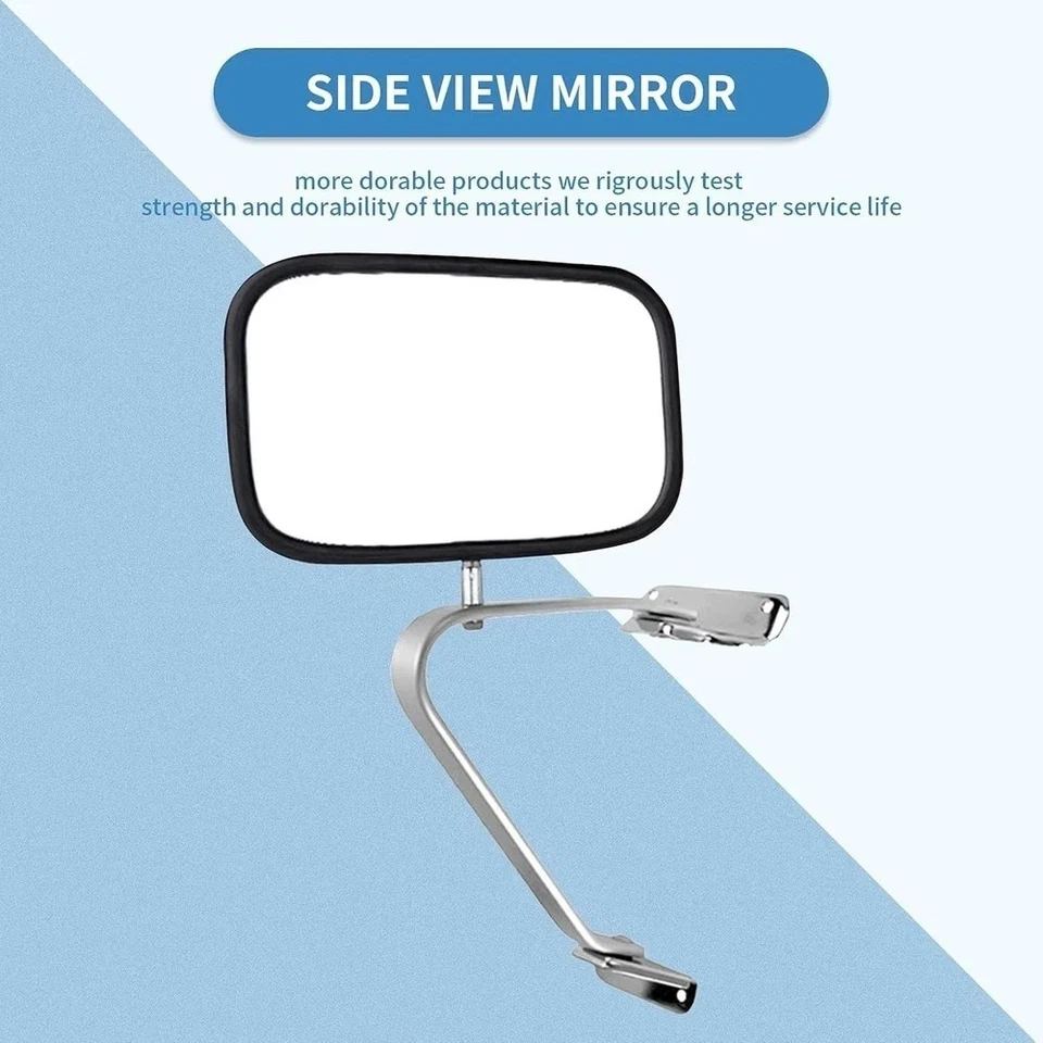 Replacement Manual Towing Mirrors for 80-95 Ford F150 F250 F350 Pickup Truck - Image 2 of 4