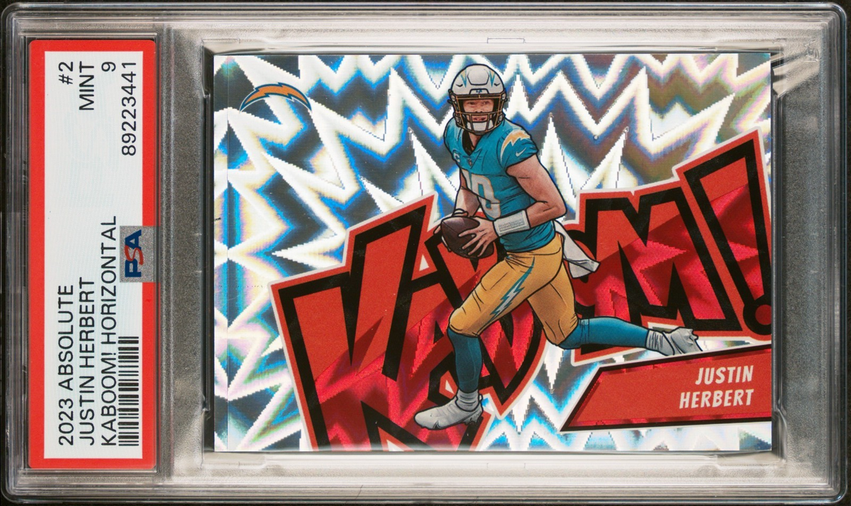 2023 Panini Absolute - Kaboom! Horizontal Justin Herbert #2 for