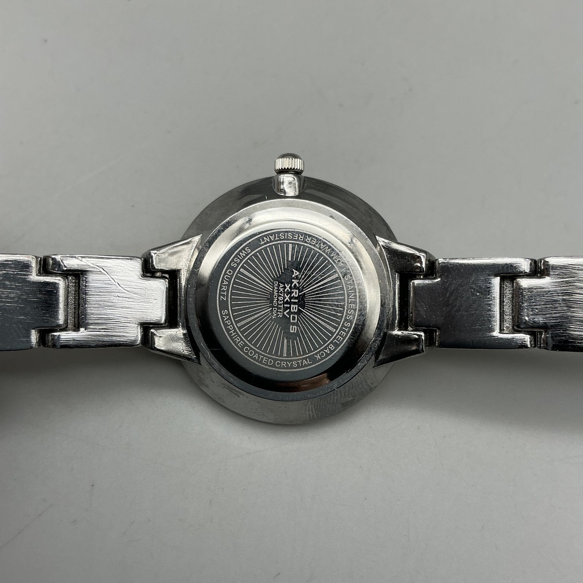 Akribos XXIV Diamond Womens Watch 30mm Two Tone Bracelet New 