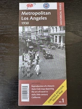 AAA Historical Map-The Map of Metropolitan Los Angeles-Historical Series-1930