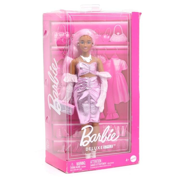 Barbie Deluxe Style Doll #1 in Barbiecore Outfit, Pink Hair and
