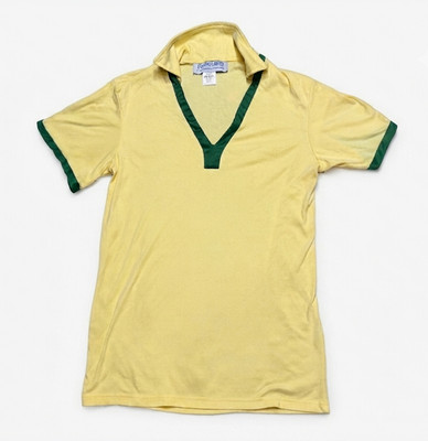 Forrest Gump Movie Shirt Tom Hanks Costume Yellow Green V-Neck Size Medium