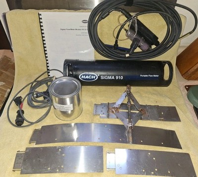 Hach American Sigma 910 Flow Meter w/ Submerged Probe, Mounting Jack & MORE