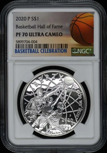 2020 P Basketball Hall of Fame S$1 NGC PR70DCAM