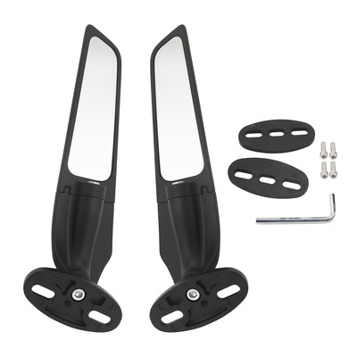 Rearview Mirror Wind Swivel Stealth Wing Set Fits For Ninja 650