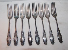 Set of 6 Wm Rogers MELROSE 1898 ANTIQUE FORKS Silver Plate