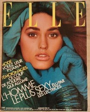 French Fashion Magazine Elle Dec.1985 Cover Yasmine Lebon 
