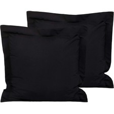 FLXXIE Microfiber European Pillow Shams Set of 2, Fade, Wrinkle and Shrinkage...