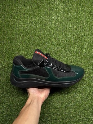 PRADA カジュアルシューズ ブラック/カーキ PRADA カジュアルシューズ ブラック/カーキ Prada レザーシューズ