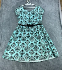 RockSteady Dress Women's Size 3X Plus Lime Green Black Bow Bebop Rockabilly USA