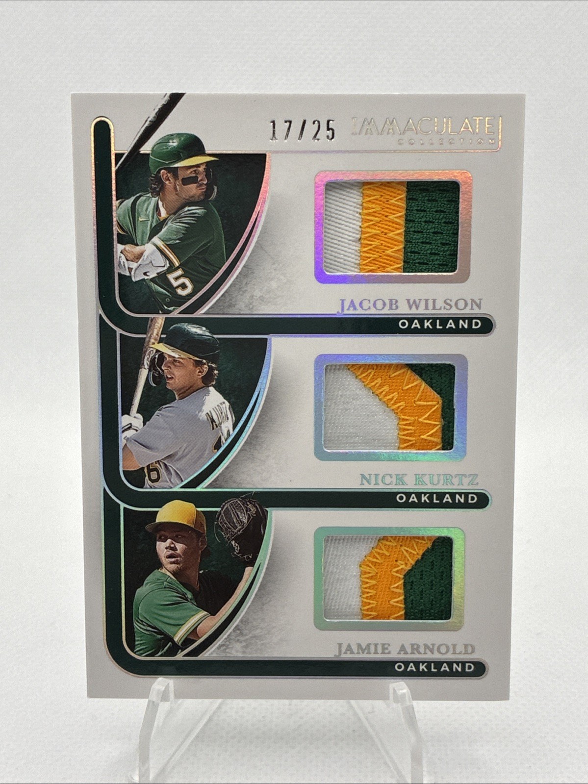 2026 immaculate nick kurtz,jacob wilson,jamie Arnold triple relic /25